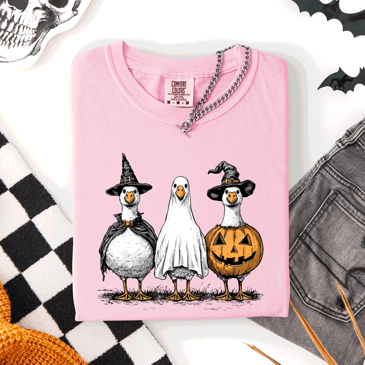 Cute Halloween Geese Spooky Season Parade Edition Limited Release Exclusive Comfort Colors Tee Refinery No. 1