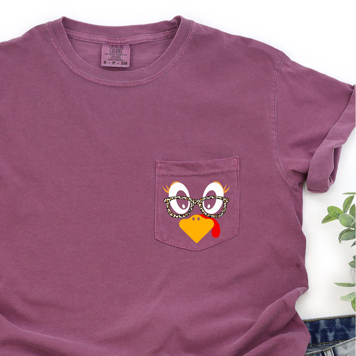 Cute Turkey, Teacher, Thanksgiving School Spirit Vintage Fall Print Comfort Colors Tee Refinery No. 1
