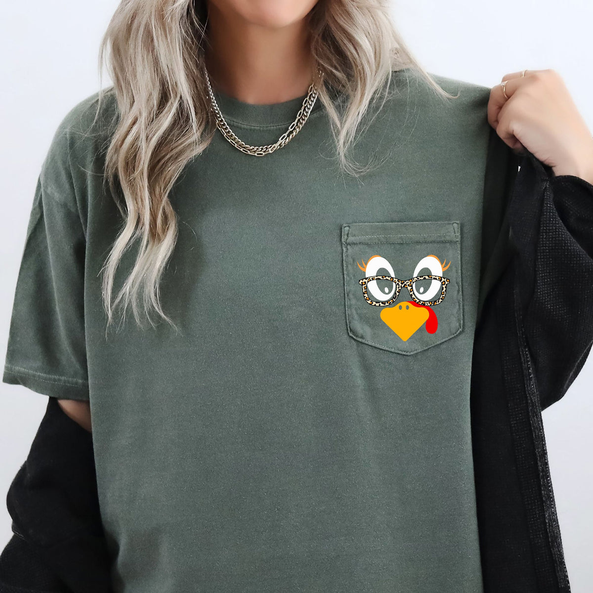 Cute Turkey, Teacher, Thanksgiving School Spirit Vintage Fall Print Comfort Colors Tee Refinery No. 1