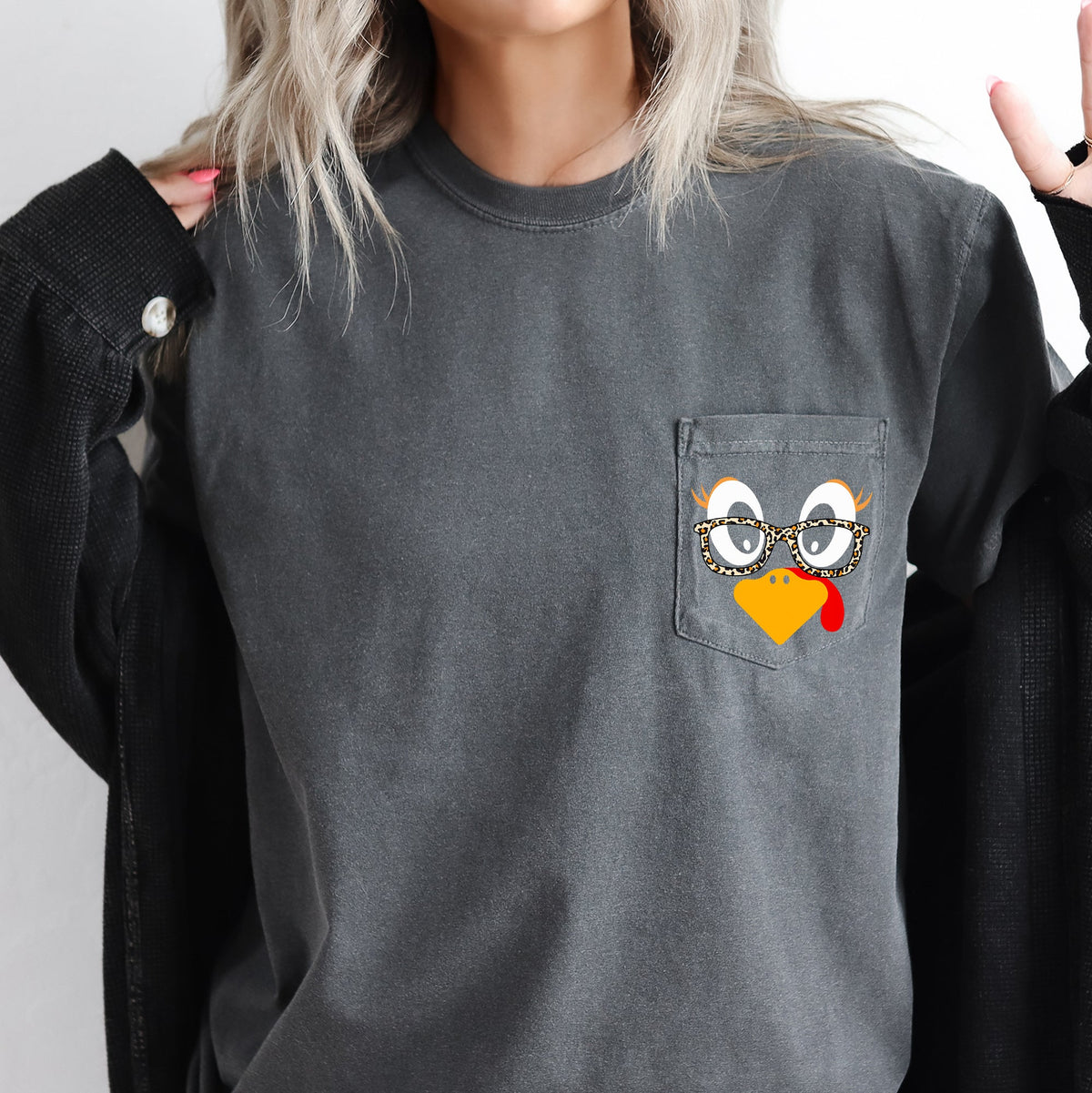Cute Turkey, Teacher, Thanksgiving School Spirit Vintage Fall Print Comfort Colors Tee Refinery No. 1
