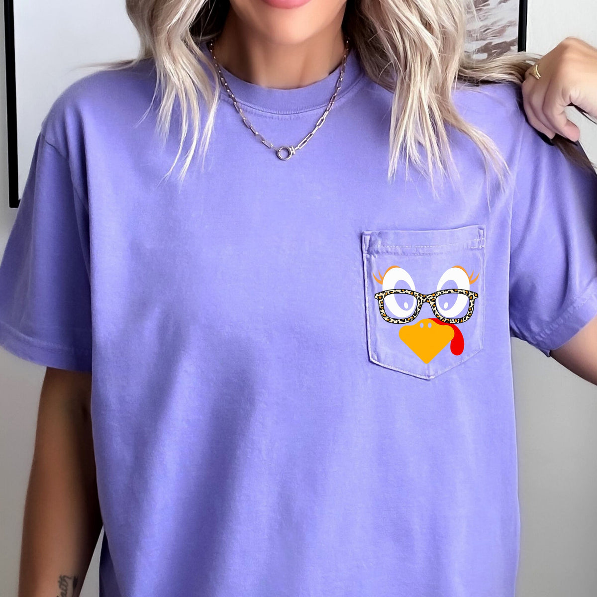 Cute Turkey, Teacher, Thanksgiving School Spirit Vintage Fall Print Comfort Colors Tee Refinery No. 1