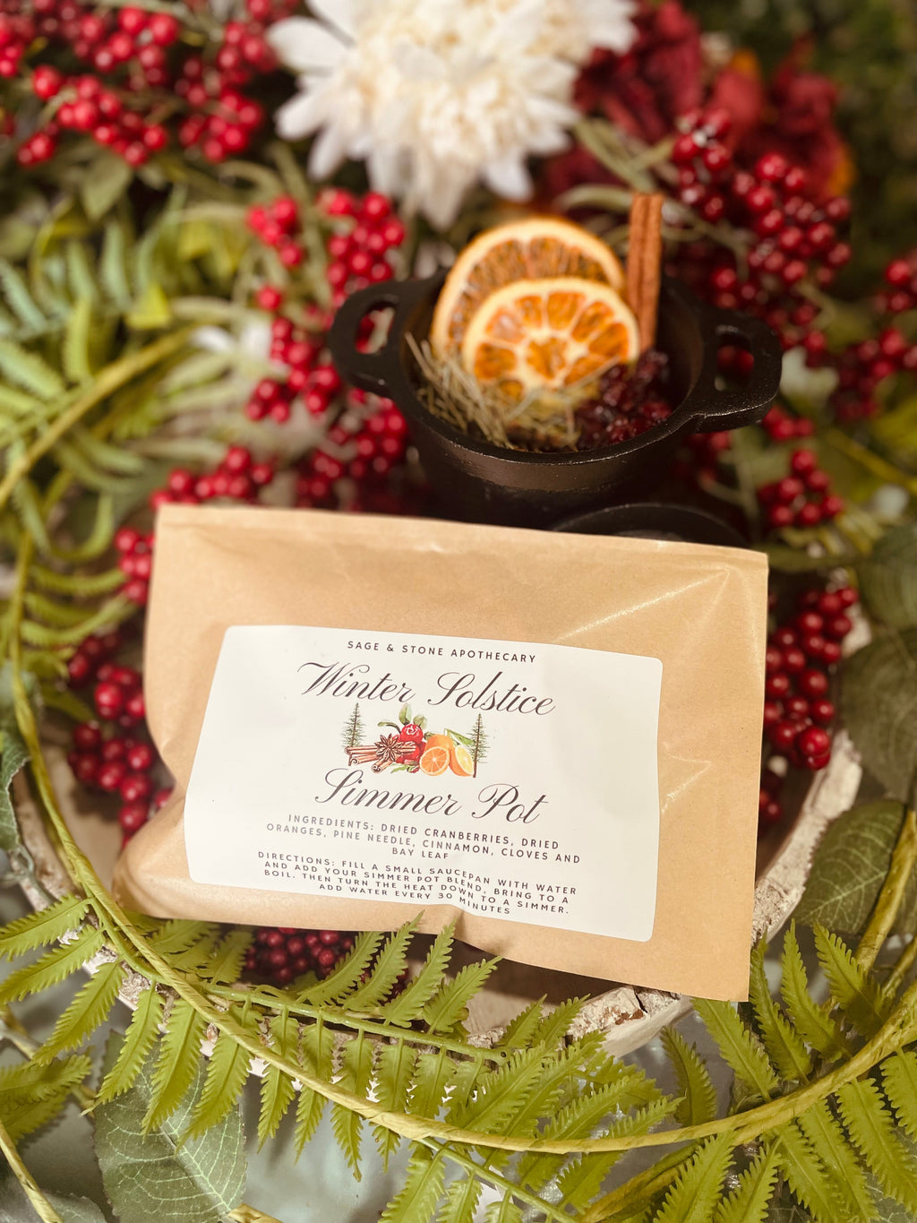 Winter Solstice Simmer Pot Sage & Stone Apothecary
