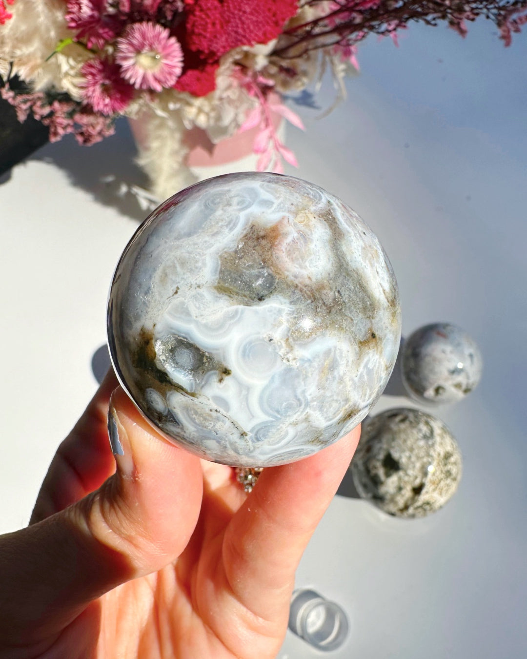 Ocean Jasper Sphere Baltic Mermaid