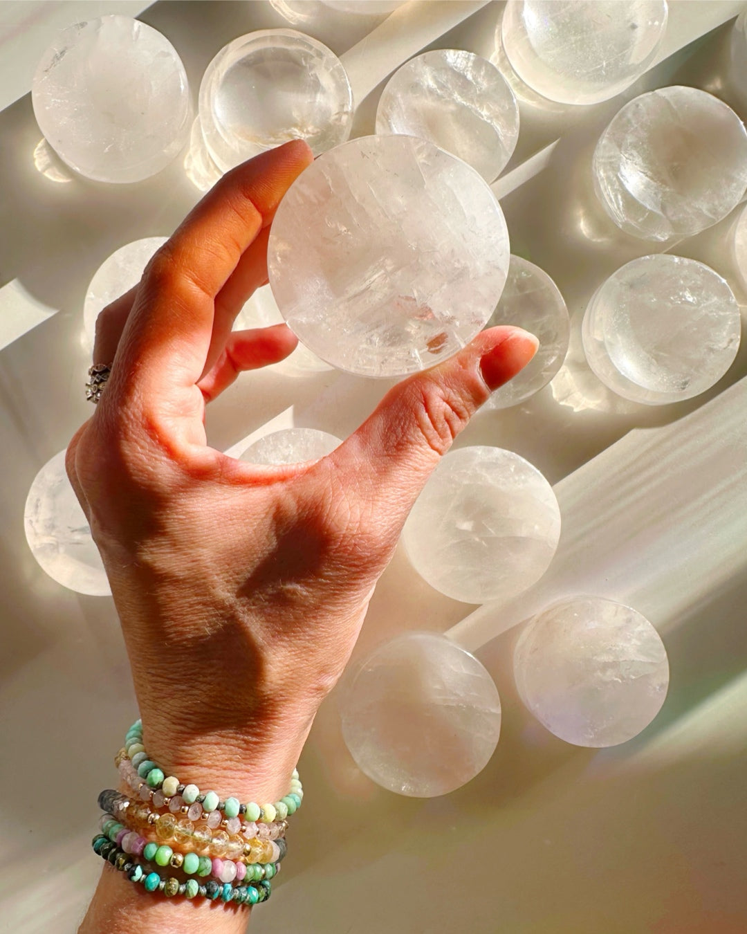 Clear Quartz Sphere Stand/Small Dish Baltic Mermaid