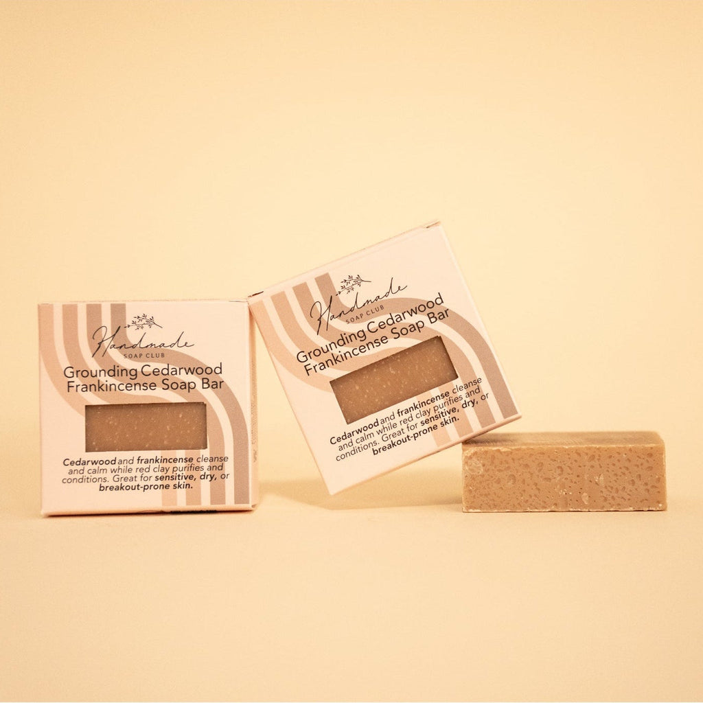 Grounding Cedarwood Frankincense Soap Bar Handmade Soap Club