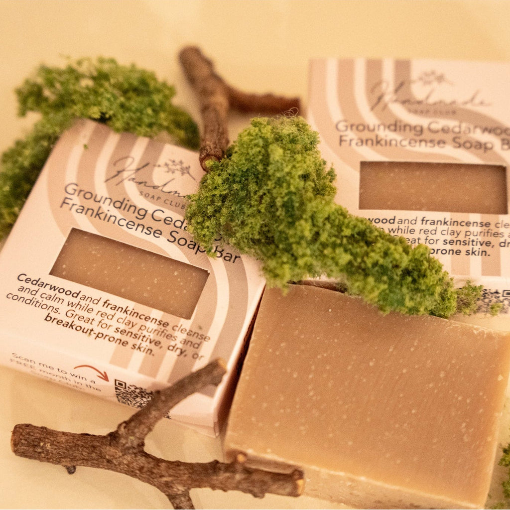 Grounding Cedarwood Frankincense Soap Bar Handmade Soap Club