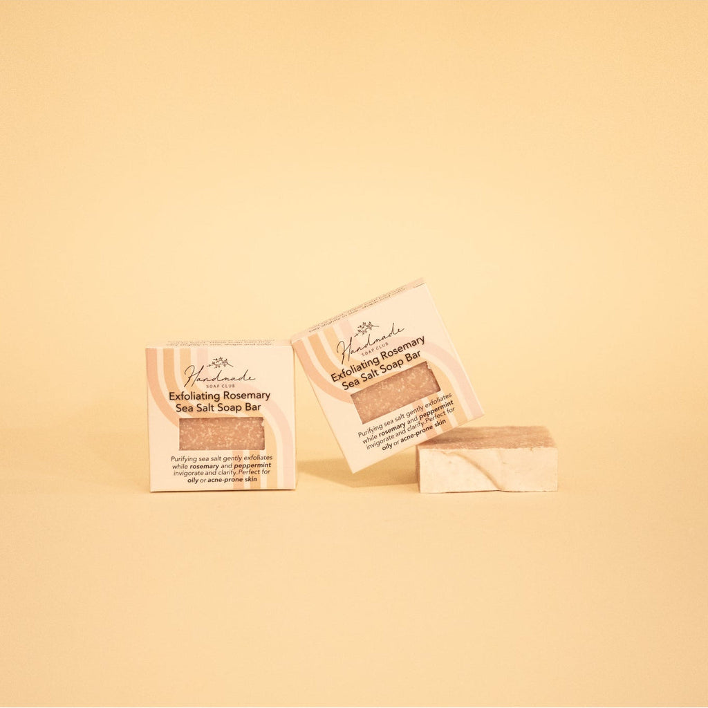 Exfoliating Rosemary Sea Salt Soap Bar Handmade Soap Club