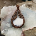 Dendritic Agate Crystal Wire Wrap Pendant Necklace Crystal Destiny