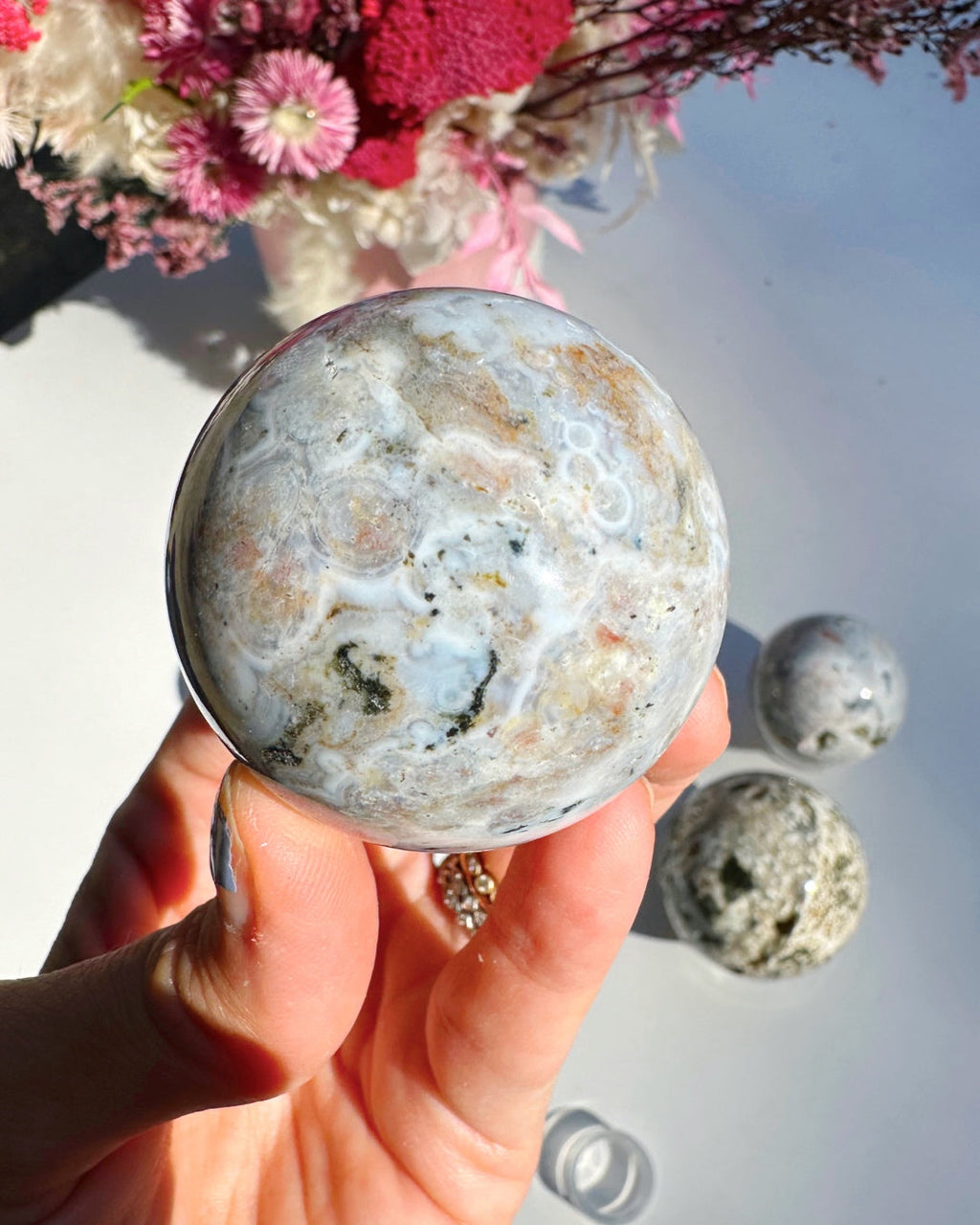 Ocean Jasper Sphere Baltic Mermaid