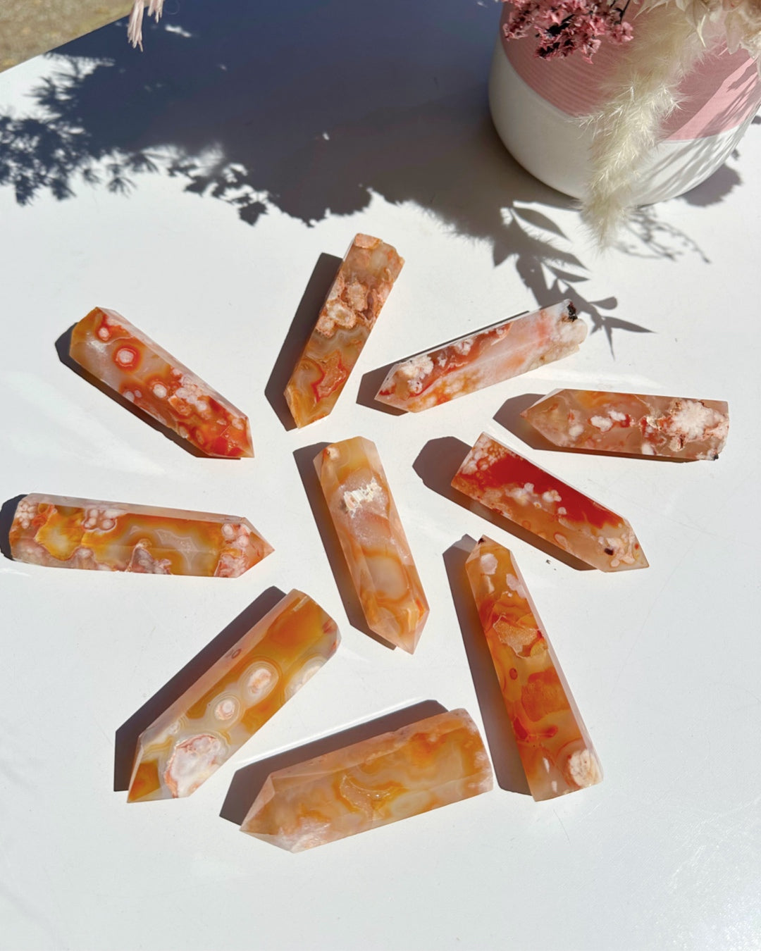 Carnelian Flower Agate Towers Baltic Mermaid