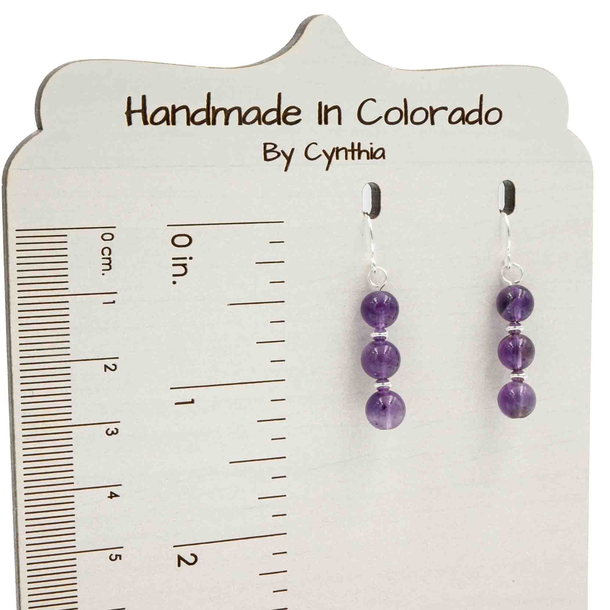 Stacked Amethysts Earrings Earth Song Jewelry