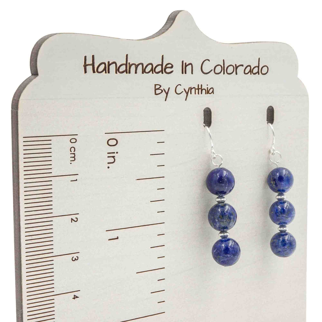 Stacked Lapis Lazuli Earrings Earth Song Jewelry