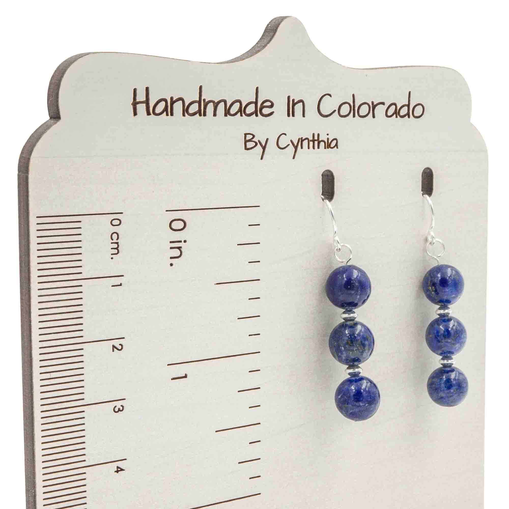 Stacked Lapis Lazuli Earrings Earth Song Jewelry