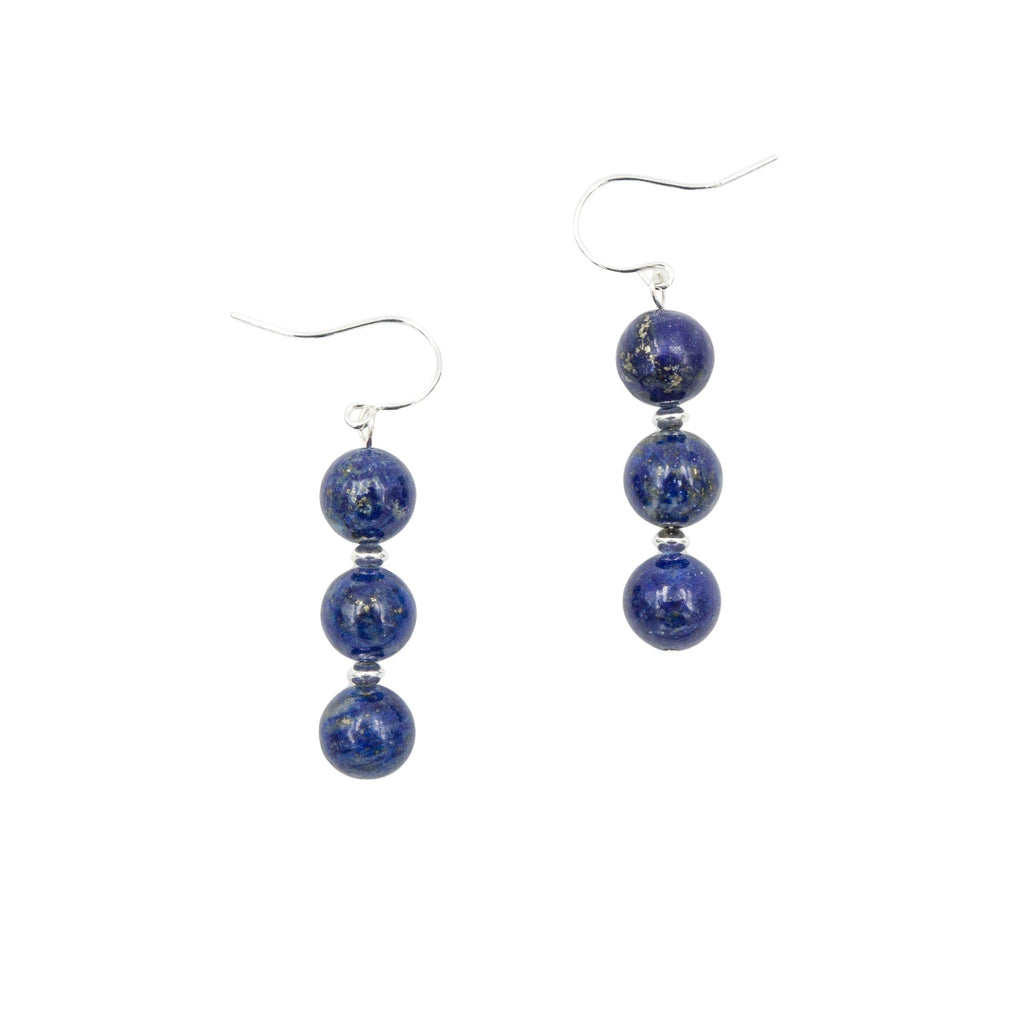 Stacked Lapis Lazuli Earrings Earth Song Jewelry