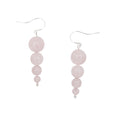 Rose Quartz Stacked Pendulum Earrings Earth Song Jewelry