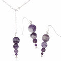 Amethyst Pendulums ~ Necklace & Earrings Set Earth Song Jewelry