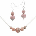 Rhodochrosite ~ Necklace & Earrings Set Earth Song Jewelry