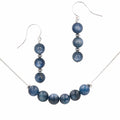 Stacked Kyanite Necklace & Earrings Set Earth Song Jewelry