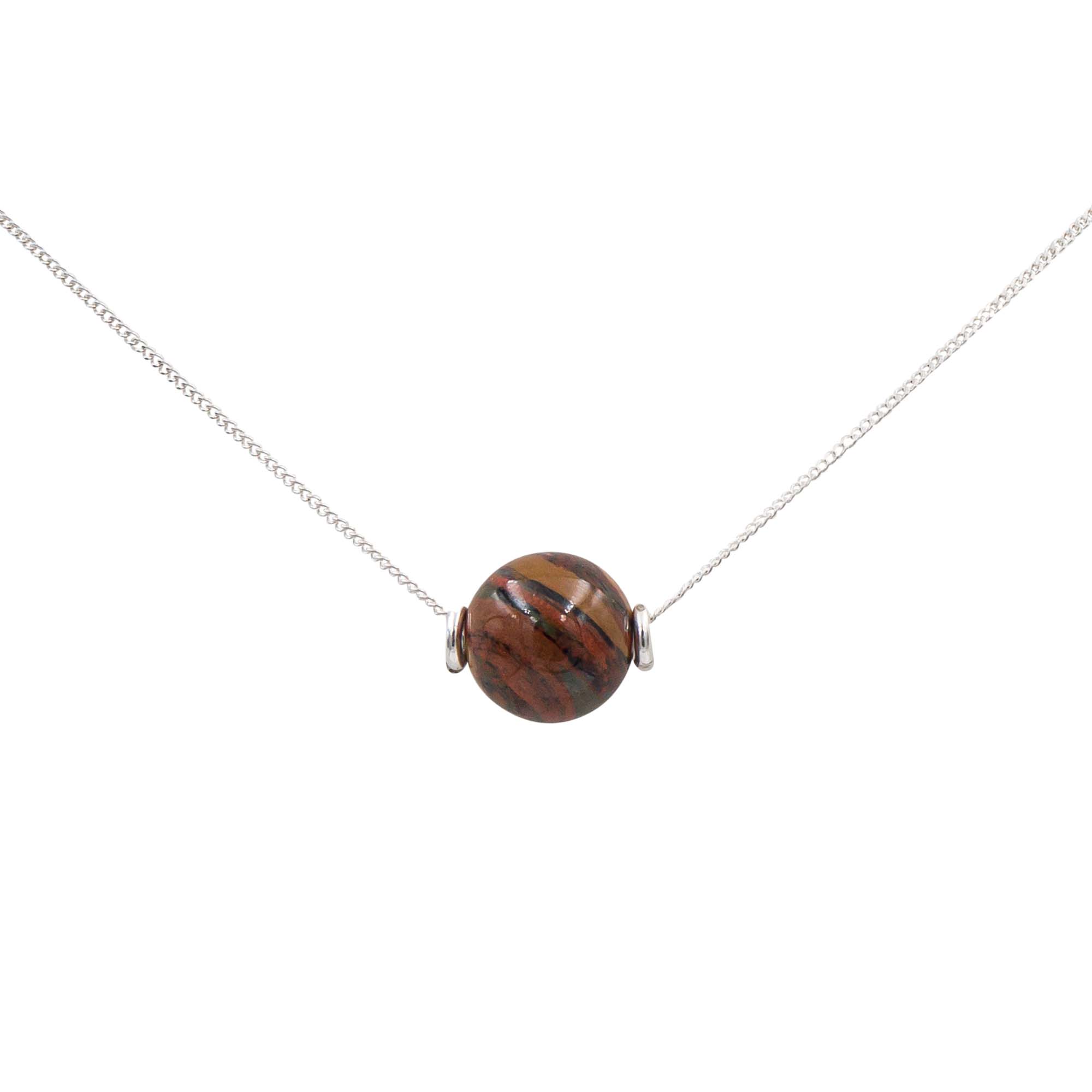 Fire Jasper Solitaire ~ Necklace Earrings Set Earth Song Jewelry