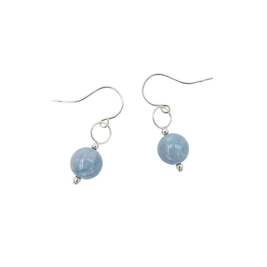 Aquamarine Solitaires ~ Necklace & Earrings Set Earth Song Jewelry