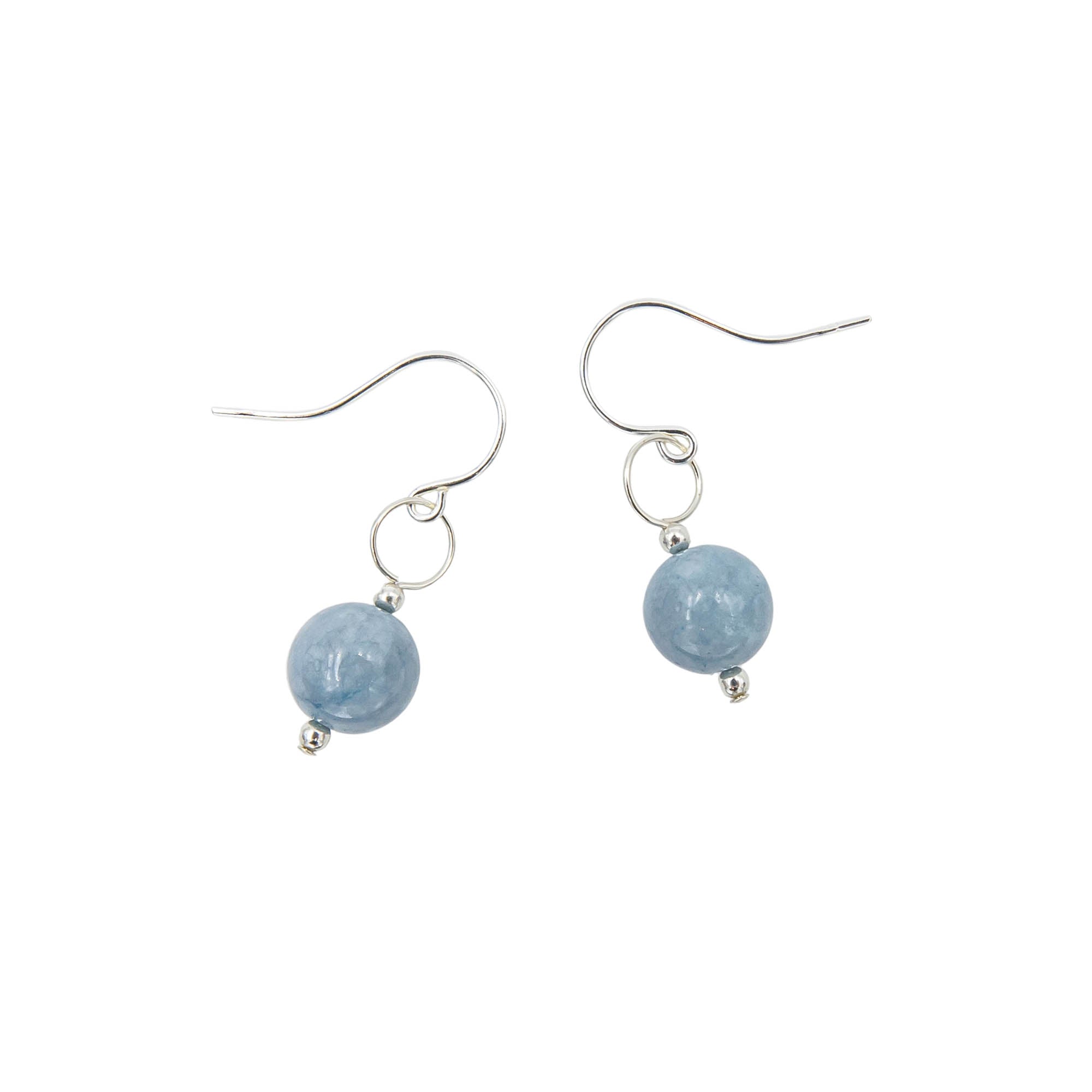 Aquamarine Solitaires ~ Necklace & Earrings Set Earth Song Jewelry