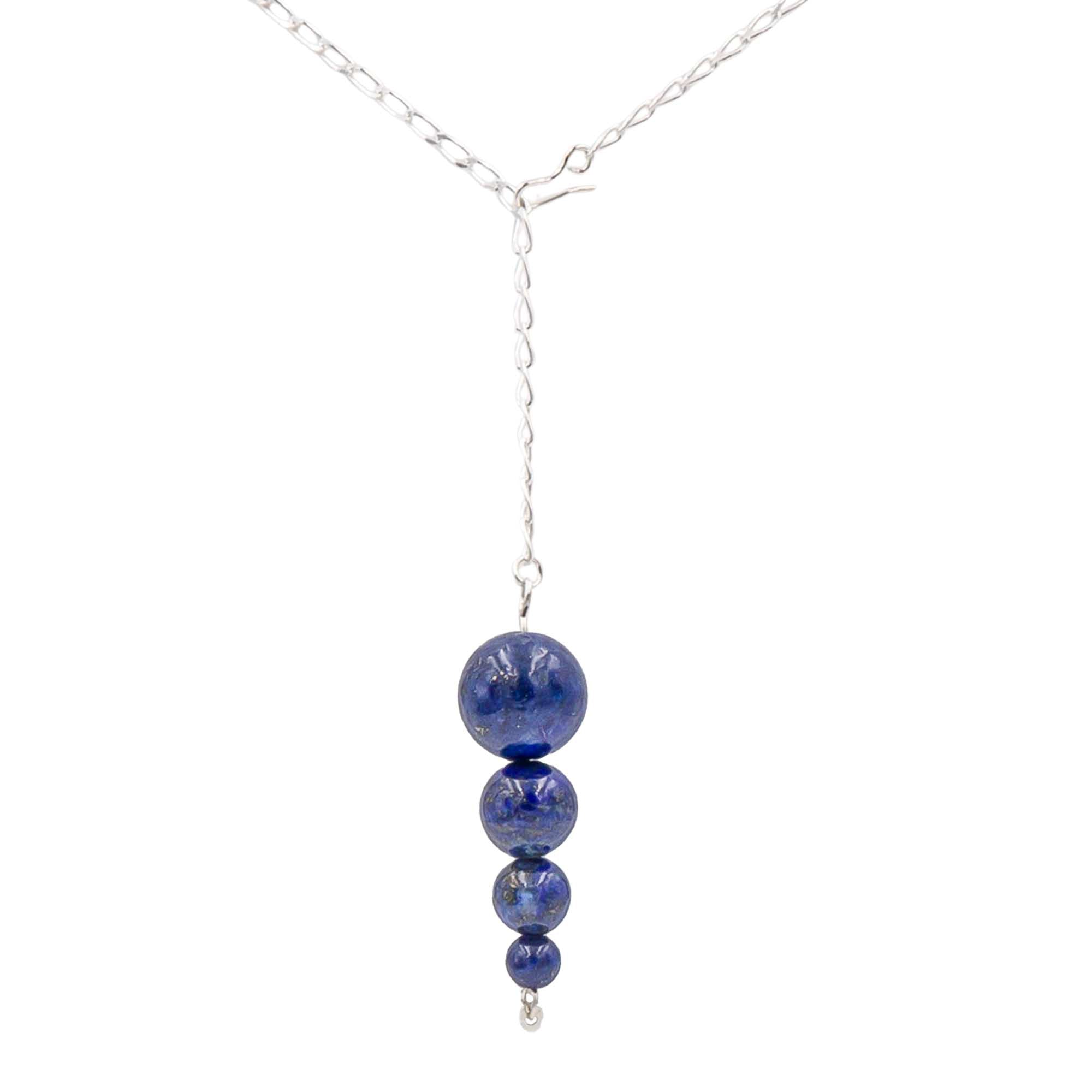 Lapis Lazuli Pendulums - Necklace & Earrings Set Earth Song Jewelry