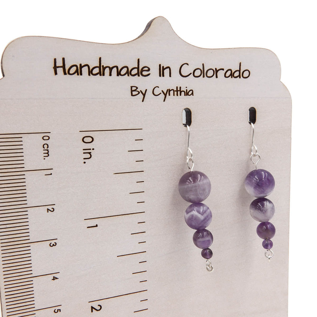 Amethyst Pendulums ~ Necklace & Earrings Set Earth Song Jewelry