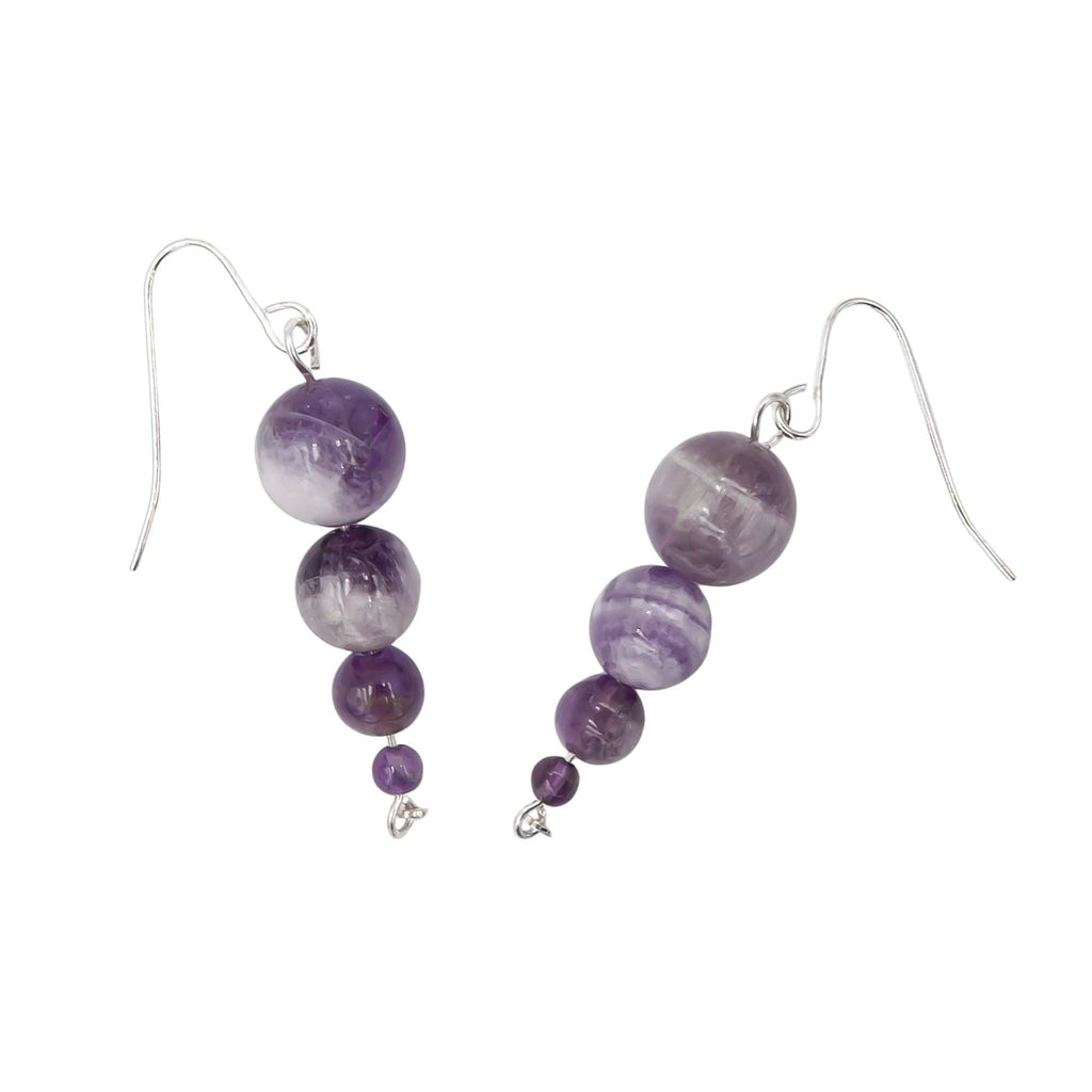 Amethyst Pendulums ~ Necklace & Earrings Set Earth Song Jewelry