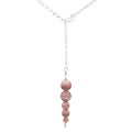 Rhodochrosite Pendulum Lariat Necklace Earth Song Jewelry