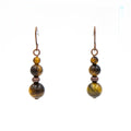 Tiger Eye Copper Earrings Earth Song Jewelry