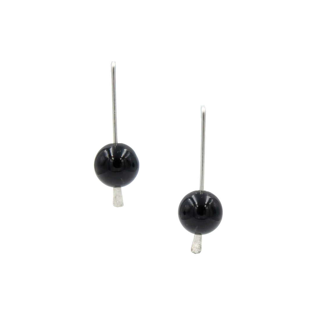 Onyx Hammered Silver Sticks Earth Song Jewelry