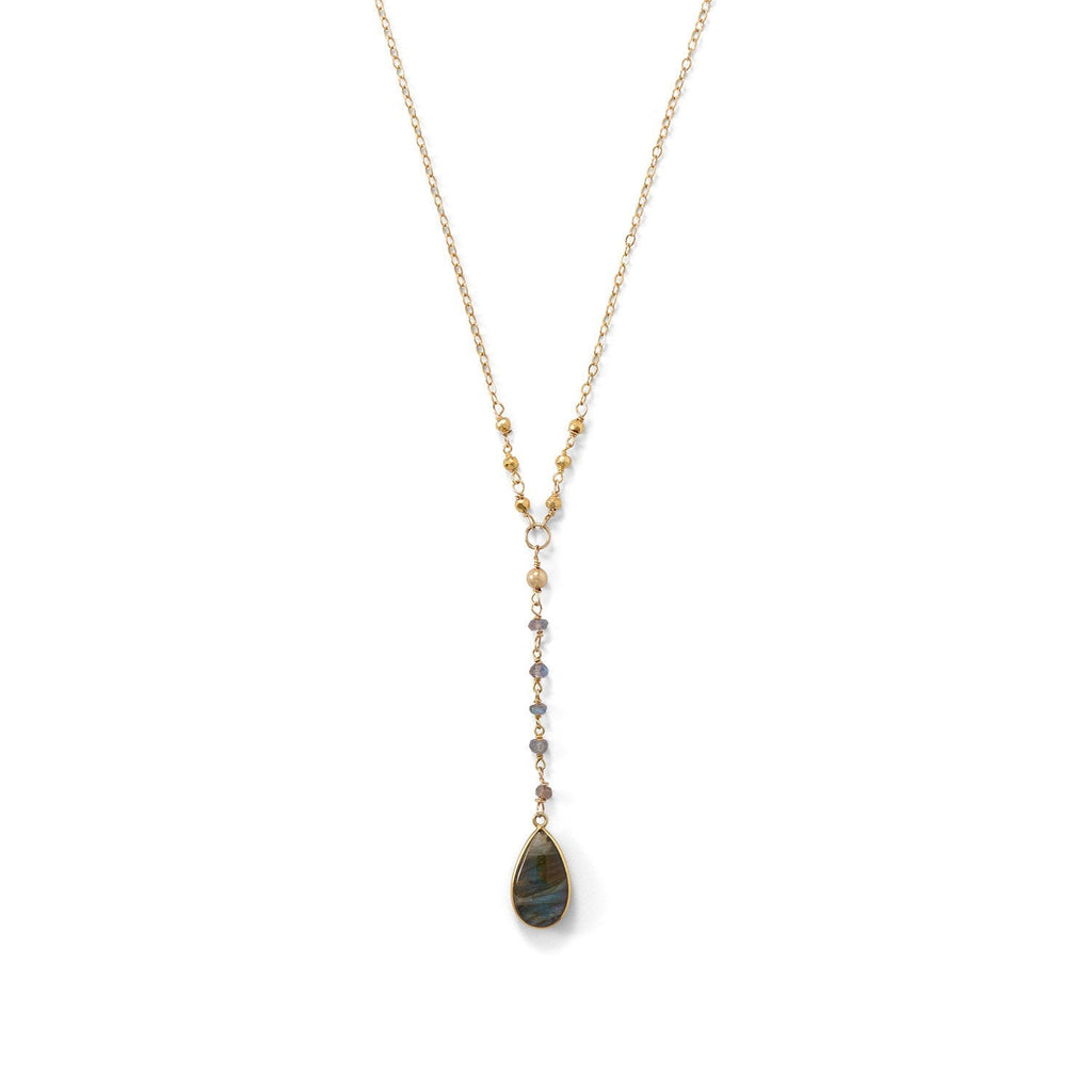 Gold Labradorite Y-style Necklace Earth Song Jewelry
