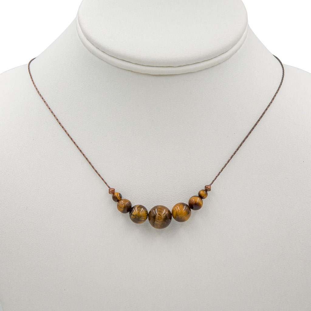 Tiger Eye On Copper ~ Necklace & Earrings Set Earth Song Jewelry