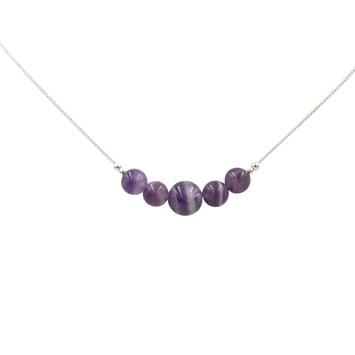 Amethysts On Silver ~ Necklace & Earrings Set Earth Song Jewelry