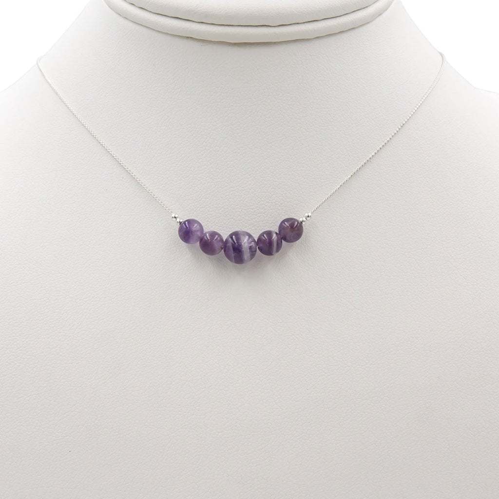 Amethysts On Silver ~ Necklace & Earrings Set Earth Song Jewelry