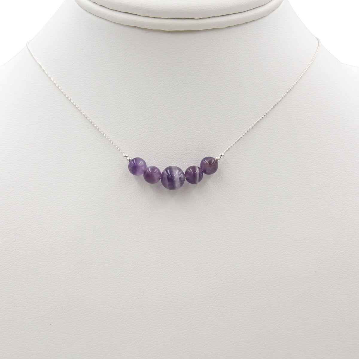 Amethysts On Silver ~ Necklace & Earrings Set Earth Song Jewelry