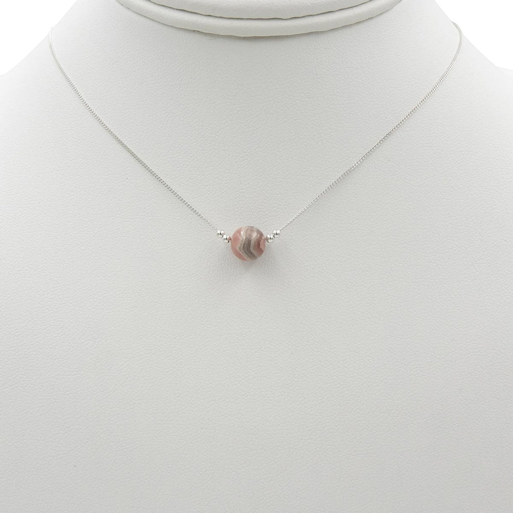 Rhodochrosite Solitaire Necklace Earth Song Jewelry
