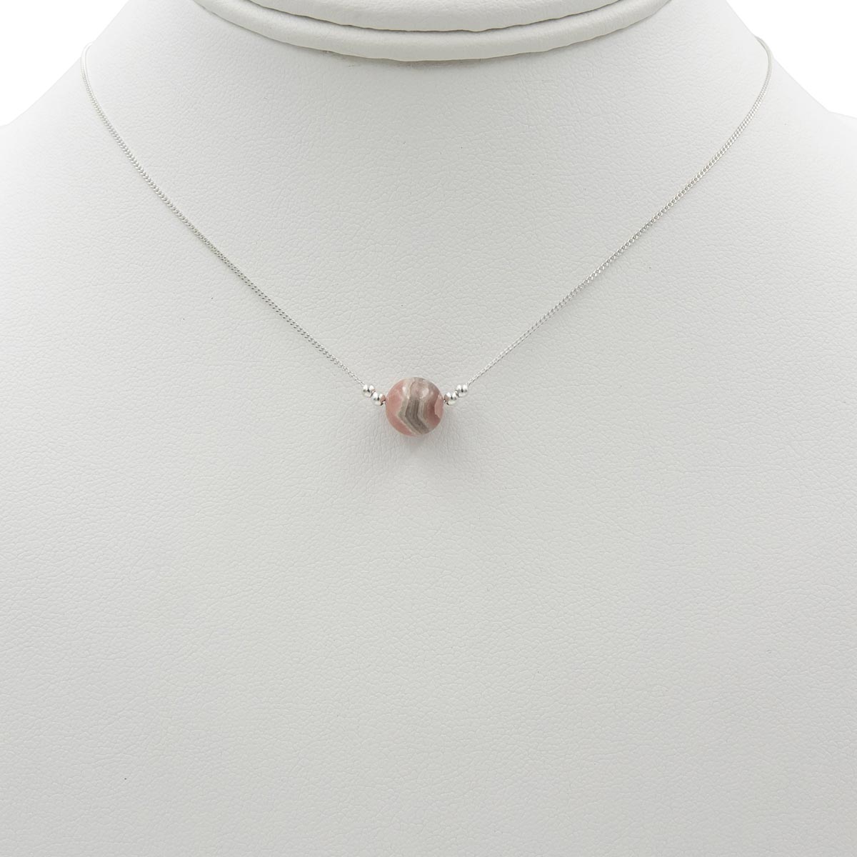 Rhodochrosite Solitaire Necklace Earth Song Jewelry