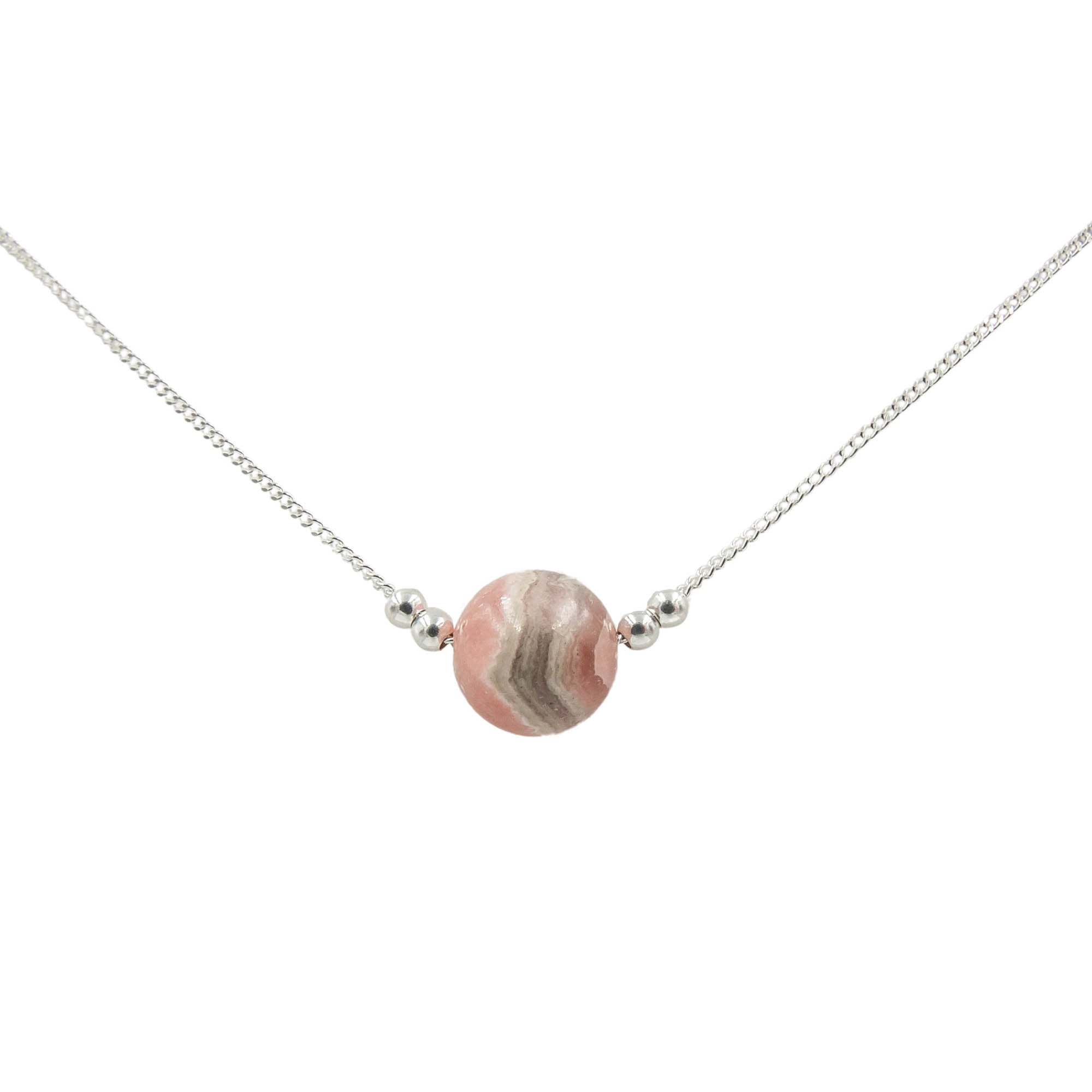 Rhodochrosite Solitaire Necklace Earth Song Jewelry