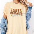 Eldest Daughter Embroidered Comfort Colors T-Shirt – Older Sister Gift Tee Pasimax