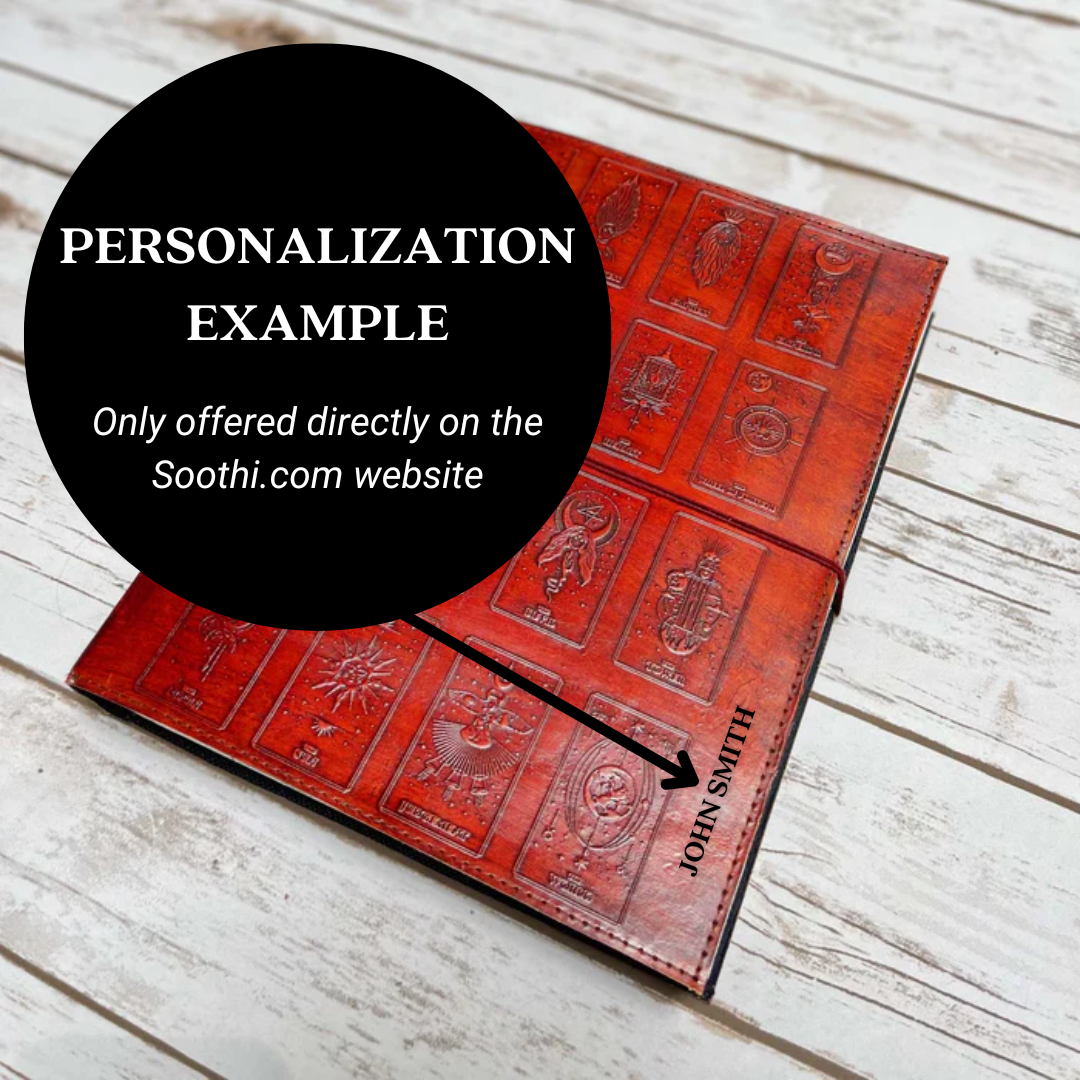 Mystic Tarot: 10x13 Leather Journal Soothi