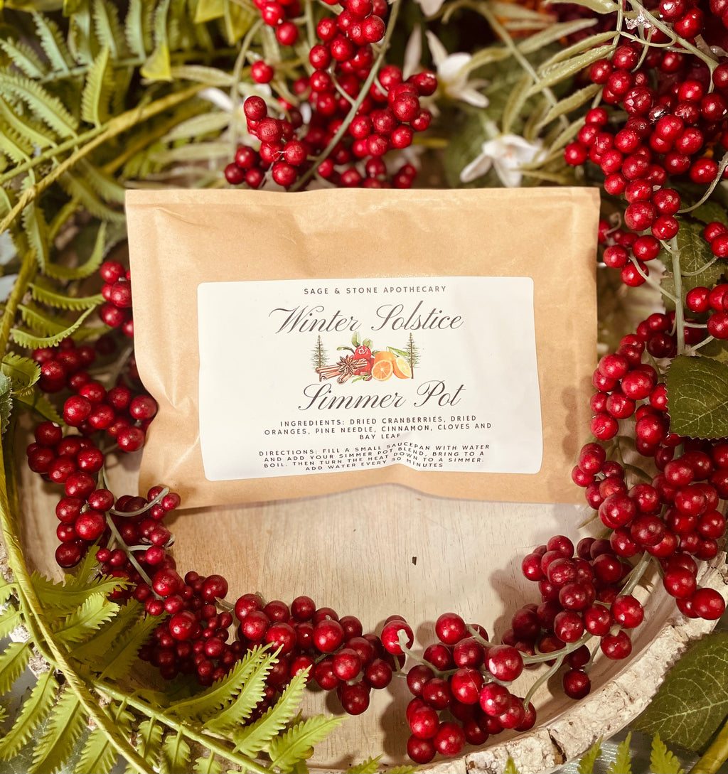Winter Solstice Simmer Pot Sage & Stone Apothecary
