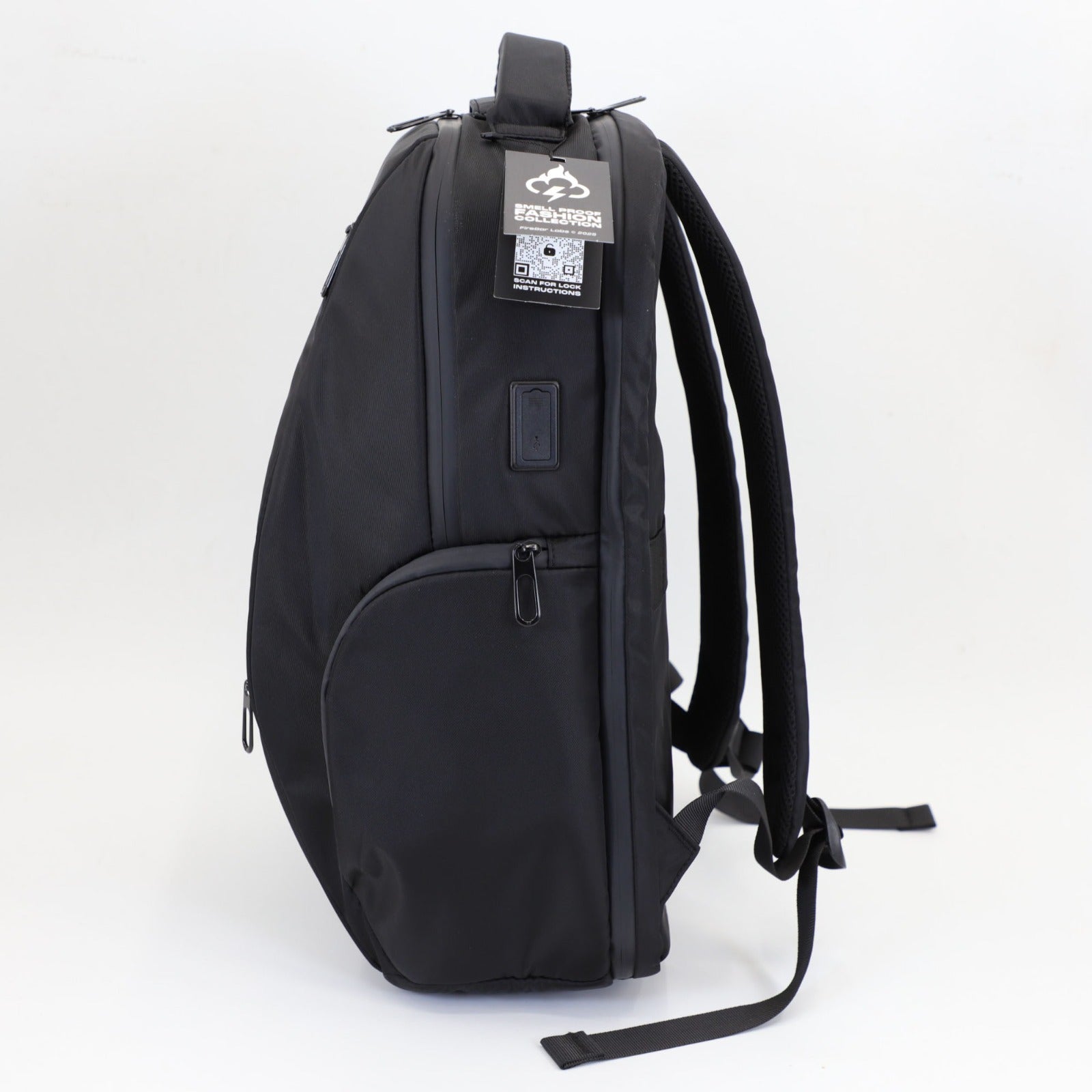 Executive Tech Elite Backpack w/USB-C Fast Charge Port + Hidden Lock (FireBar Labs x PBAL) Safely Fashion Powered by FireBar Labs