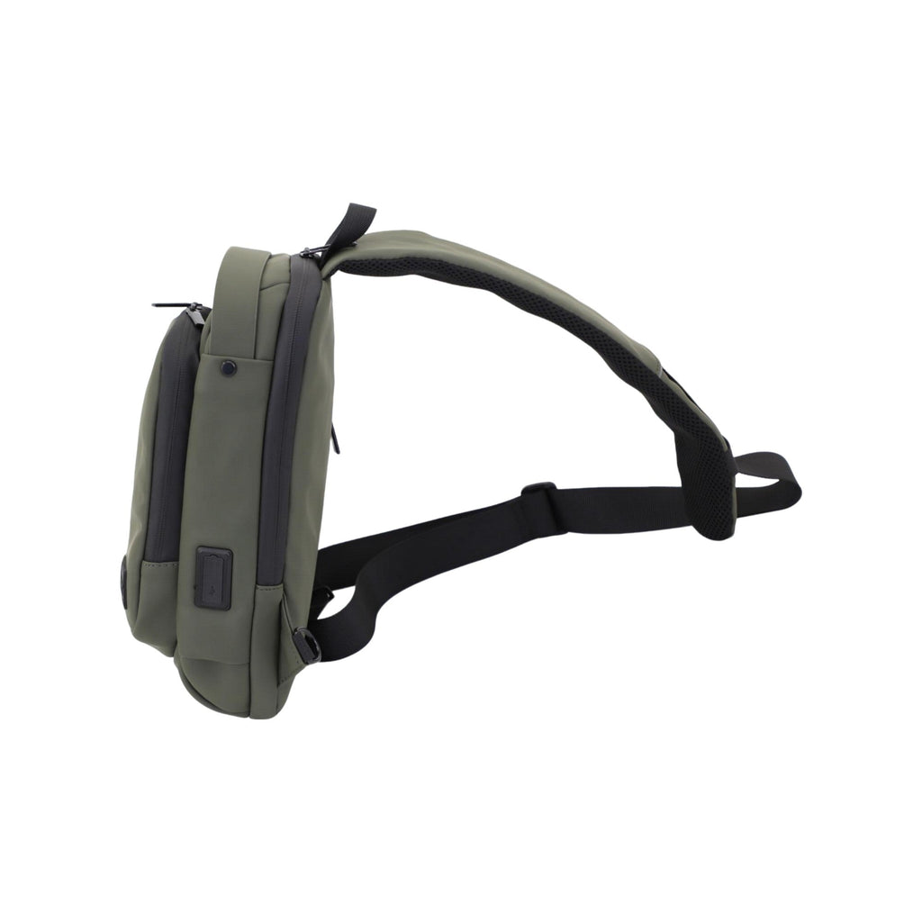 Executive Tech Smell Proof Crossbody w/USB-C Fast Charge Port + Hidden Lock (FireBar Labs x PBAL) Safely Fashion Powered by FireBar Labs
