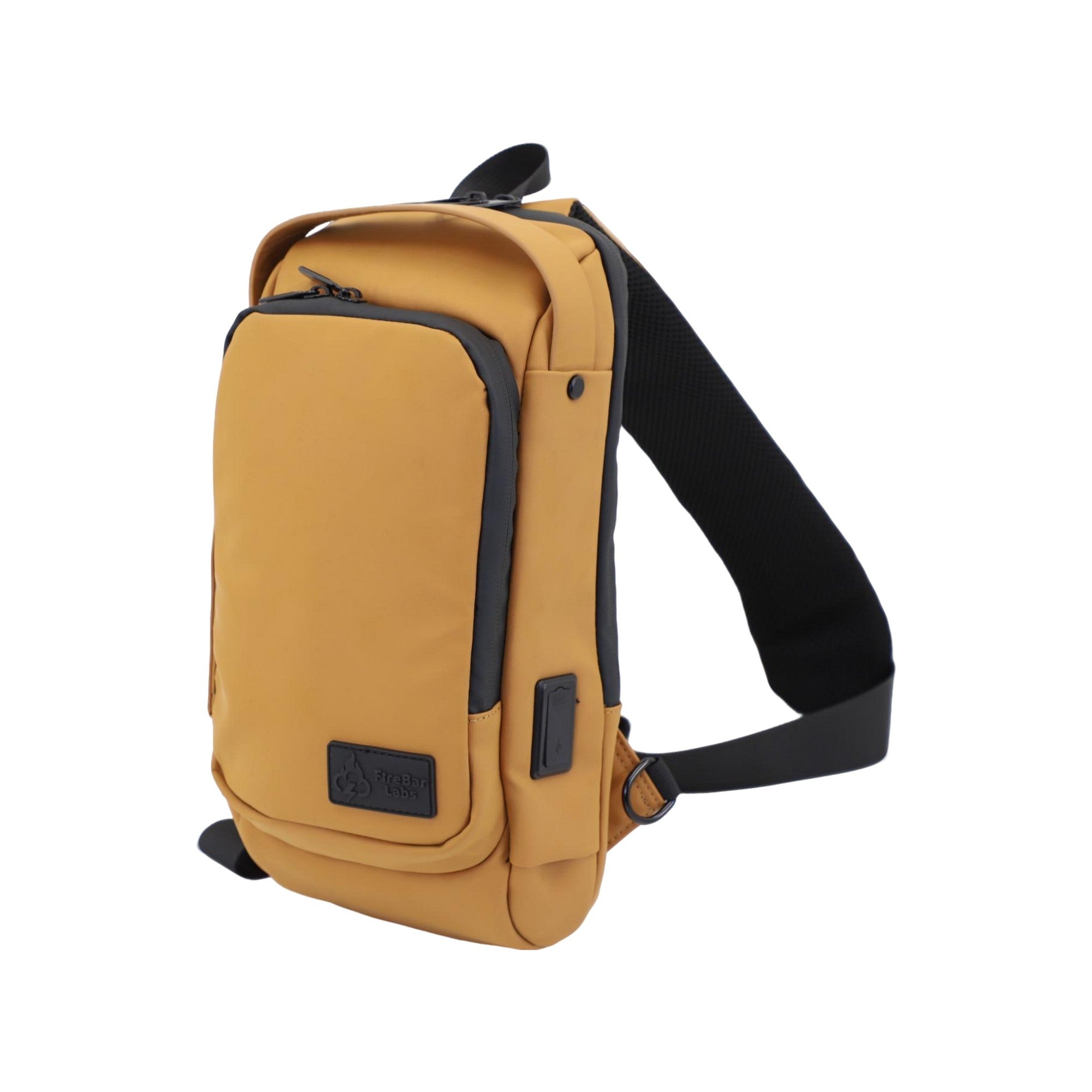 Executive Tech Smell Proof Crossbody w/USB-C Fast Charge Port + Hidden Lock (FireBar Labs x PBAL) Safely Fashion Powered by FireBar Labs