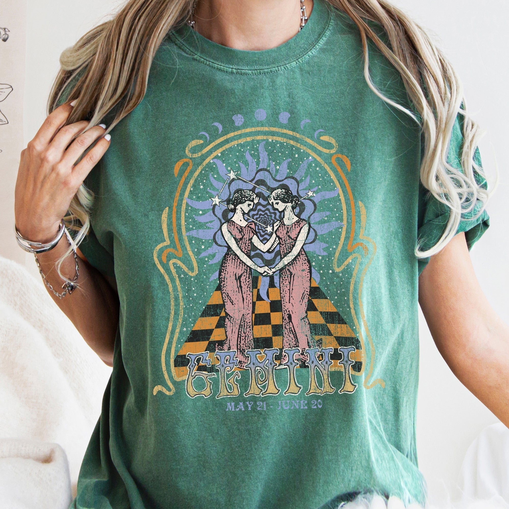 Gemini Zodiac Comfort Colors Tees, Horoscope, Astrology Refinery No. 1