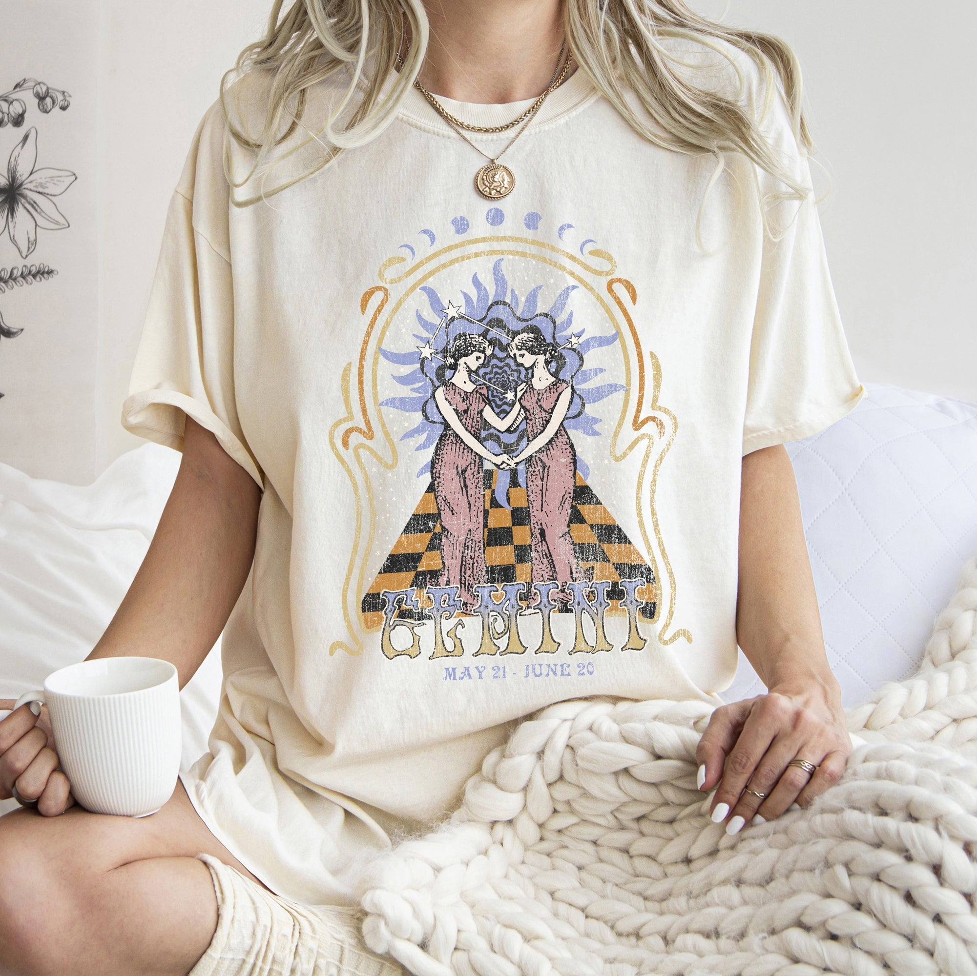 Gemini Zodiac Comfort Colors Tees, Horoscope, Astrology Refinery No. 1