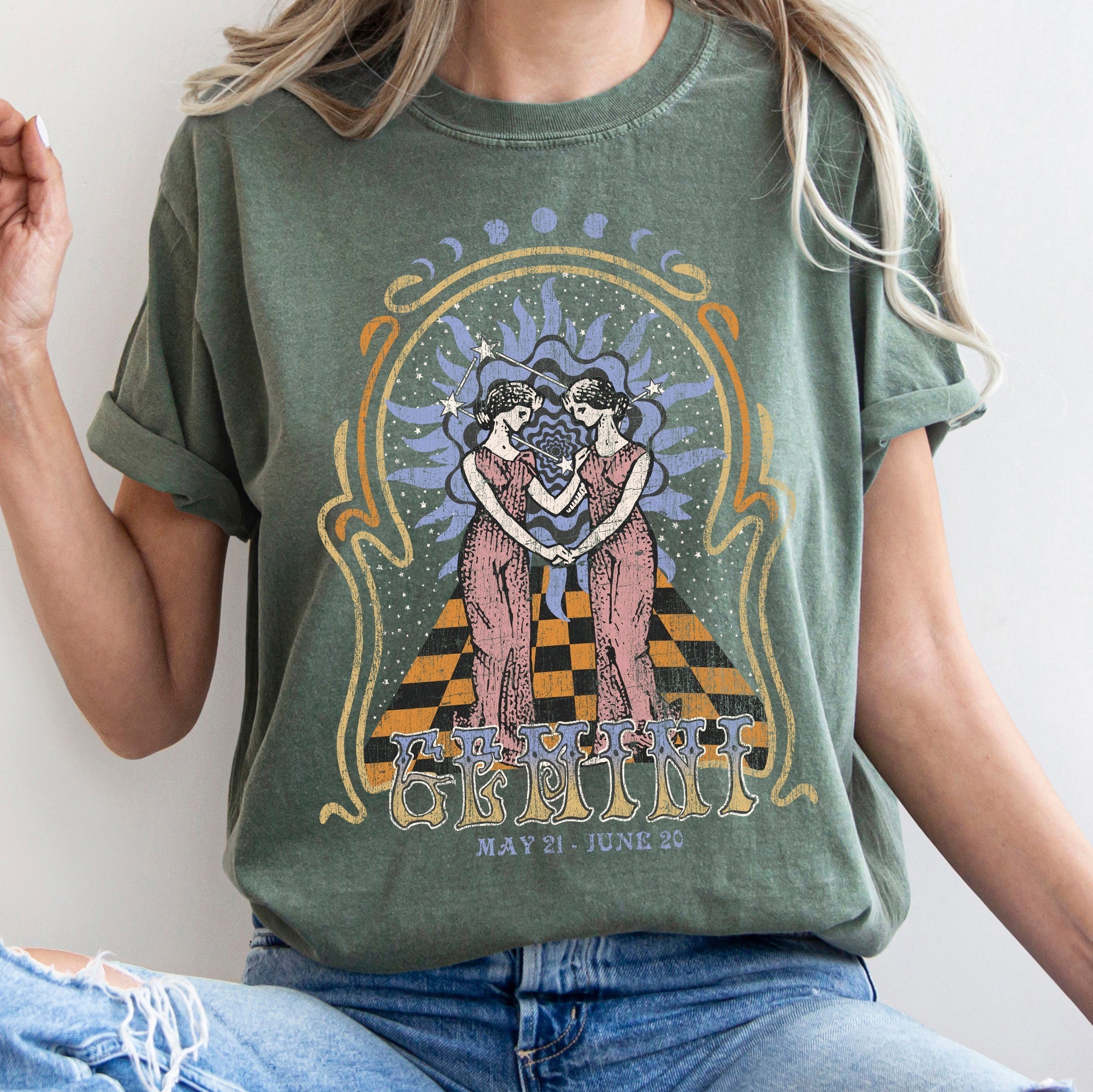 Gemini Zodiac Comfort Colors Tees, Horoscope, Astrology Refinery No. 1
