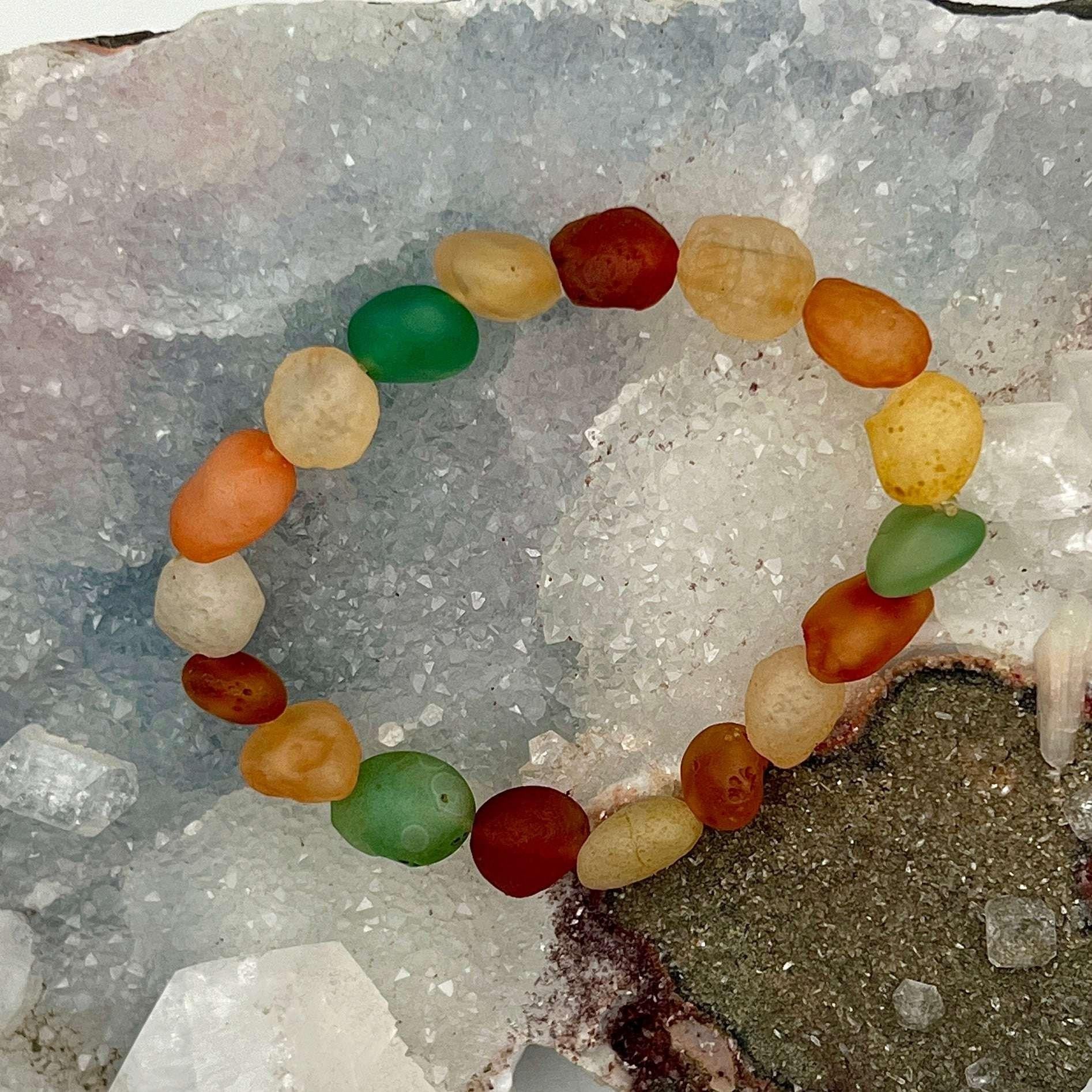 Gobi Desert Agate Crystal Beaded Bracelet Grounding Stone Crystal Destiny