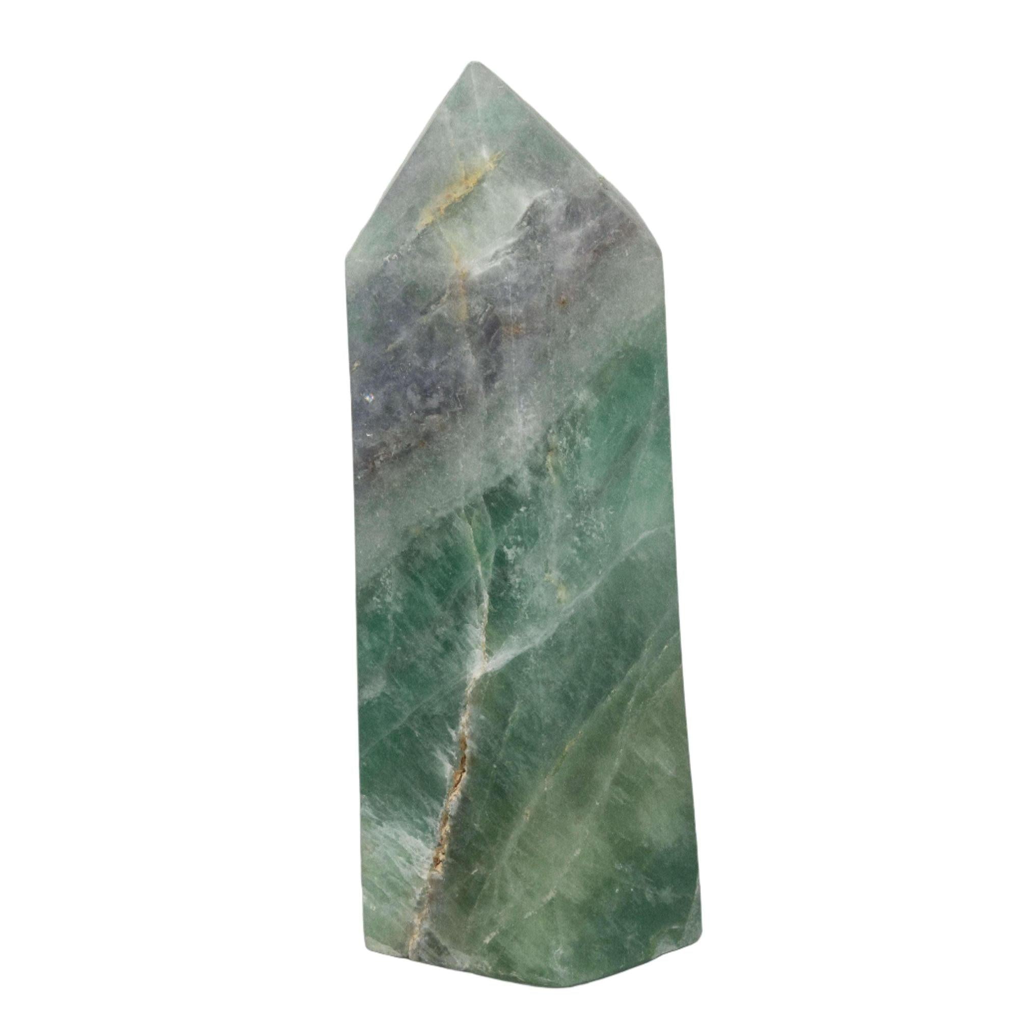 Green Fluorite Crystal Tower Heart Chakra Clarity Stone Crystal Destiny